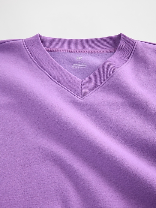 vintagesoft kinder-sweatshirt mit v-ausschnitt und lockerer passform