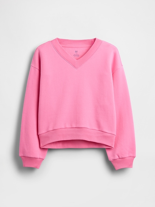 vintagesoft kinder-sweatshirt mit v-ausschnitt und lockerer passform