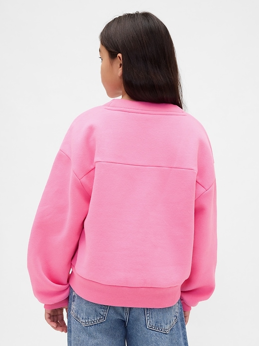 vintagesoft kinder-sweatshirt mit v-ausschnitt und lockerer passform