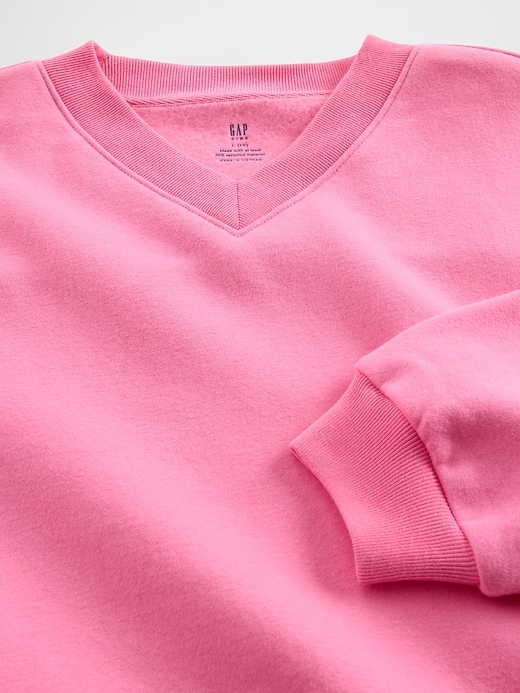 vintagesoft kinder-sweatshirt mit v-ausschnitt und lockerer passform