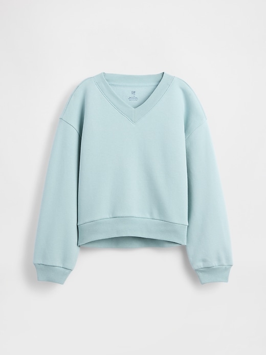 vintagesoft kinder-sweatshirt mit v-ausschnitt und lockerer passform