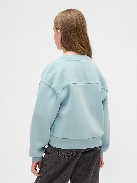 vintagesoft kinder-sweatshirt mit v-ausschnitt und lockerer passform