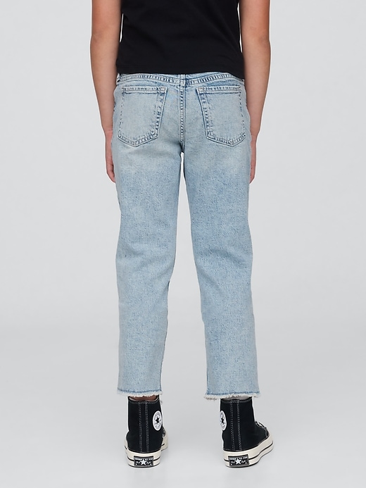 kinder-jeans mit mittelhohem bund girlfriend-style