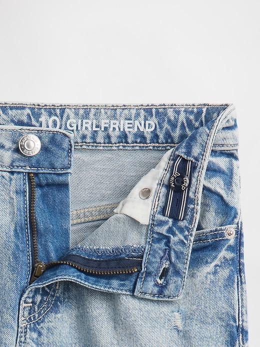 kinder-jeans mit mittelhohem bund girlfriend-style