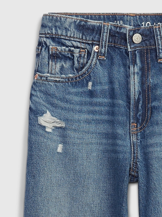 kinder-jeans mit niedrigem bund weitem bein