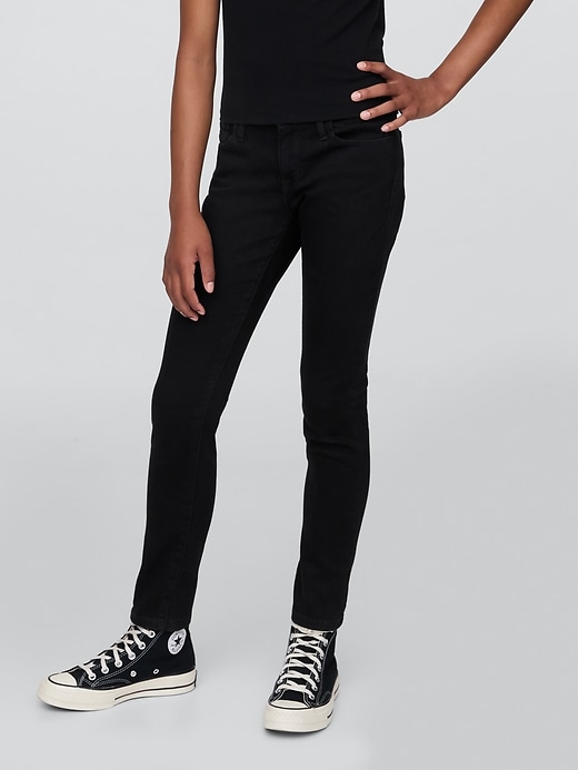 kinder-skinny-jeans mit mittelhohem bund
