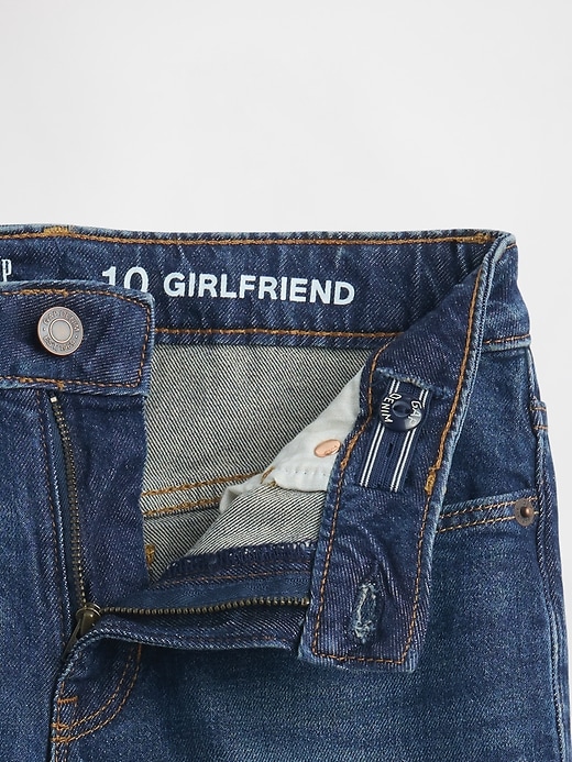 kinder-jeans mit mittelhohem bund girlfriend-style