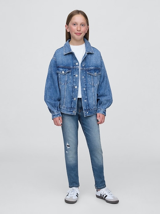 kinder-super-skinny-jeans mit mittelhohem bund.