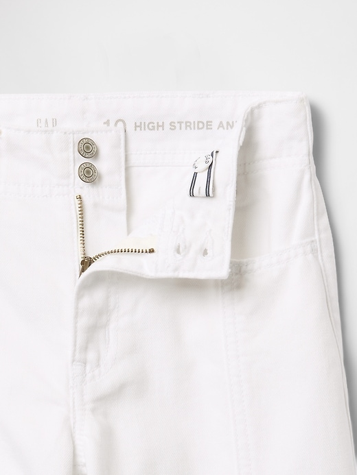 high-rise-jeans mit weitem bein und knöchellänge für kinder