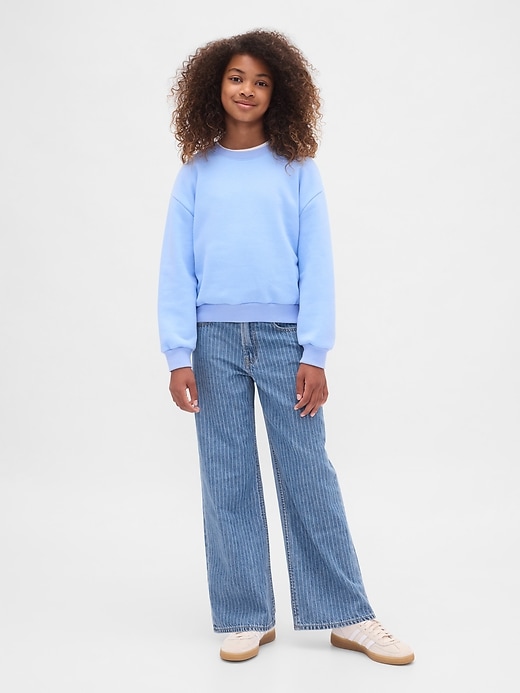 kinder-jeans mit niedrigem bund weitem bein