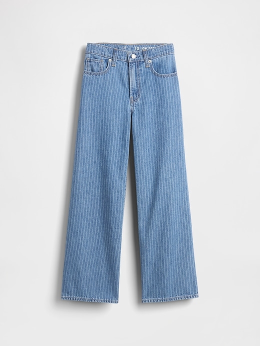 kinder-jeans mit niedrigem bund weitem bein