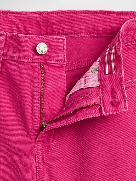 high-rise-jeans mit weitem bein und knöchellänge für kinder