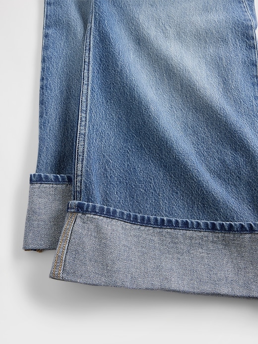 kinder-jeans mit niedrigem bund bequemem weitem bein und baggy-schnitt