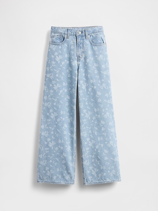 kinder-jeans mit niedrigem bund weitem bein