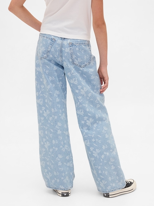 kinder-jeans mit niedrigem bund weitem bein