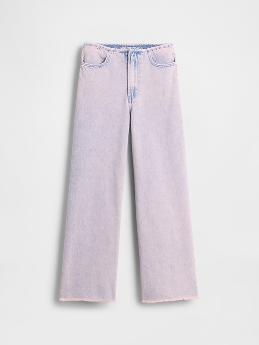 kinder-jeans mit niedrigem bund weitem bein