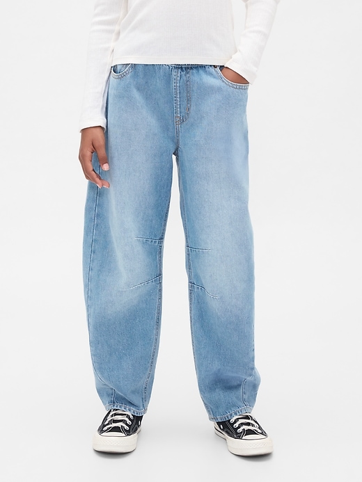 kinder high rise easy barrel jeans