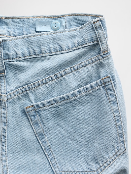 kinder-jeans mit niedrigem bund strasssteinen und weitem bein