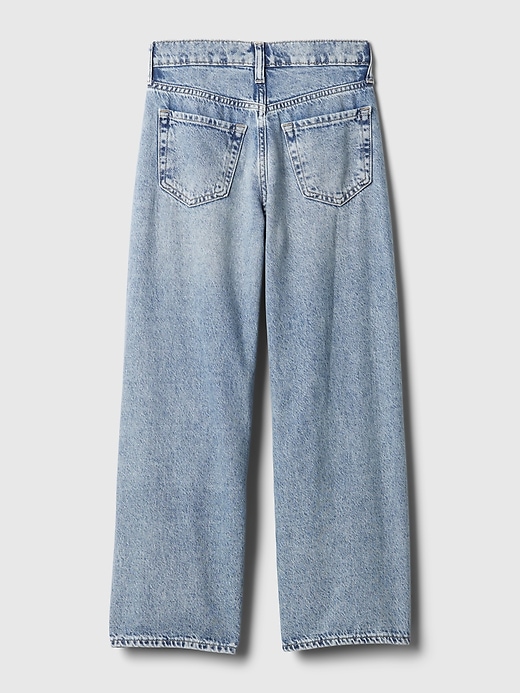 kinder-jeans mit niedrigem bund weitem bein