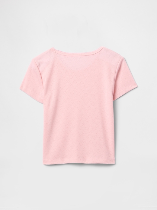 kinder-pyjama-t-shirt aus recyceltem pointelle