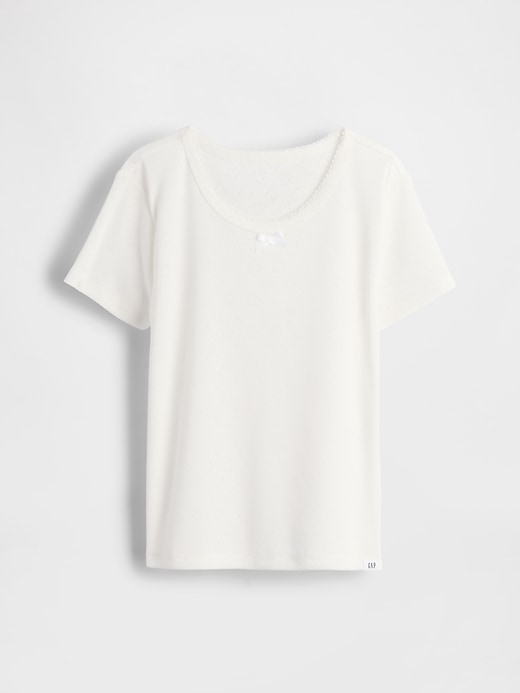 kinder-pyjama-t-shirt aus recyceltem pointelle