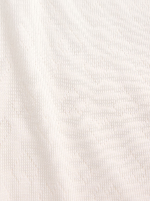 kinder-pyjama-t-shirt aus recyceltem pointelle
