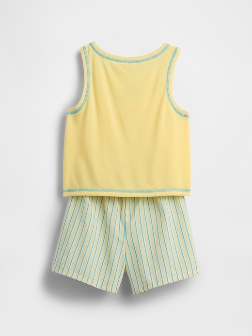 kinder-pyjama-shorts-set aus recycelten materialien