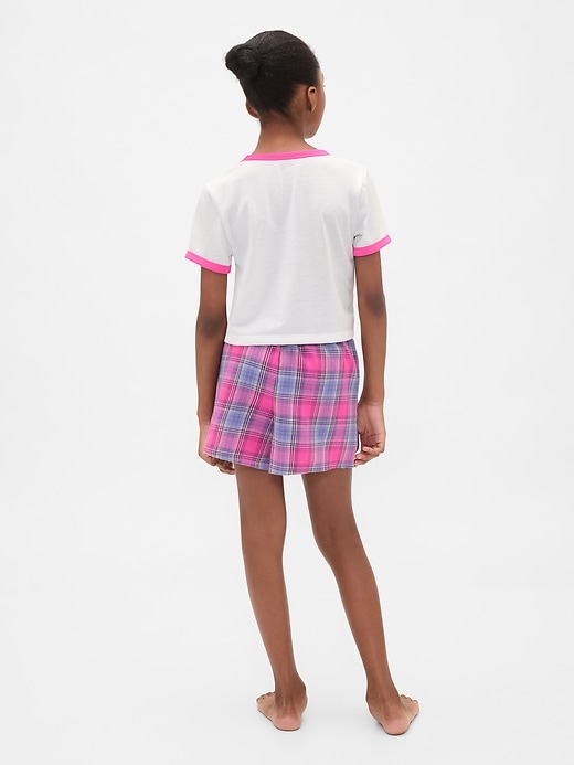 kinder-pyjama-shorts-set aus recycelten materialien