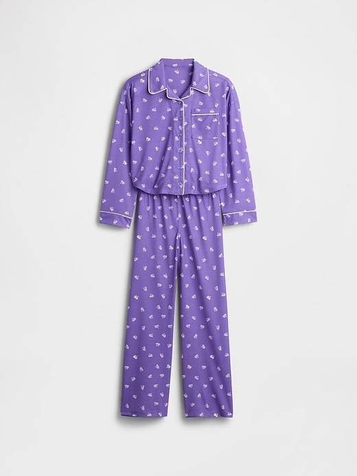 kinder-pyjama-set aus recycelten materialien