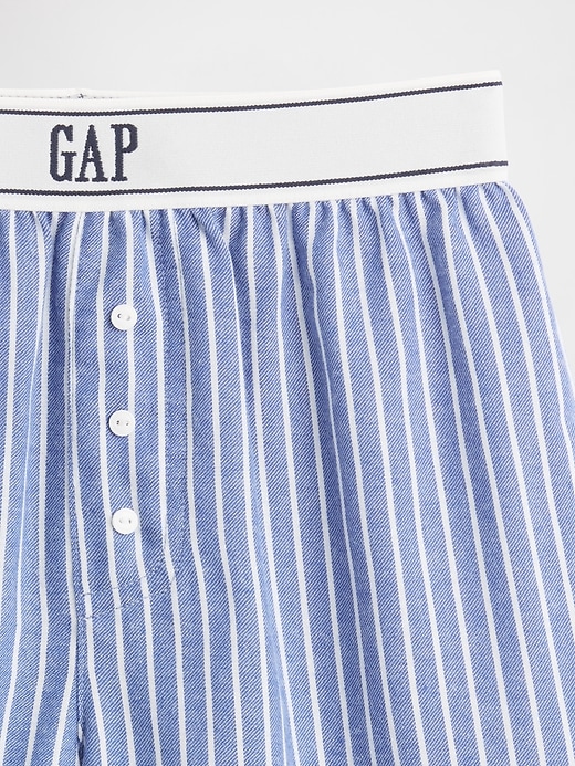 kinder-pyjama-boxershorts aus recyceltem flanell