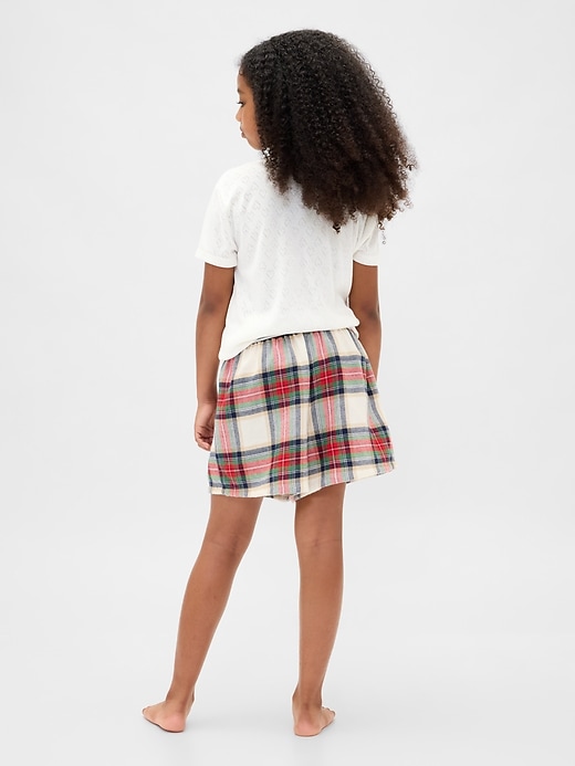 kinder-pyjama-boxershorts aus recyceltem flanell