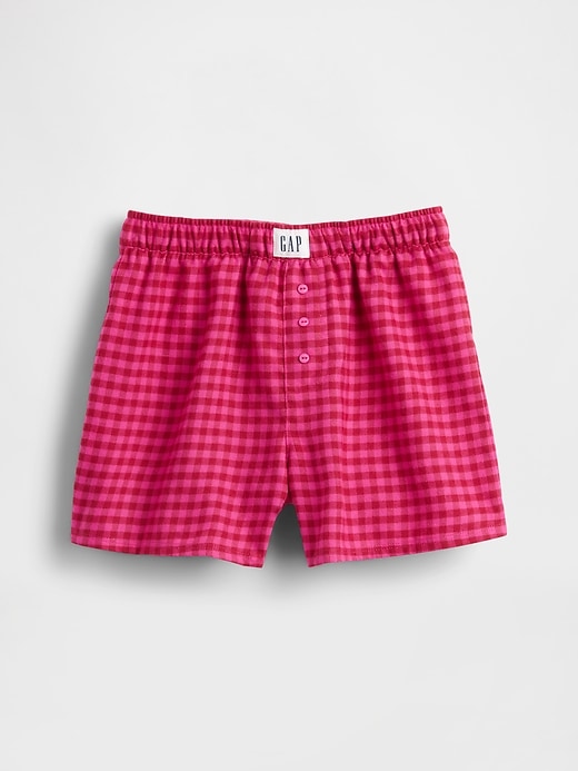 kinder-pyjama-boxershorts aus recyceltem flanell