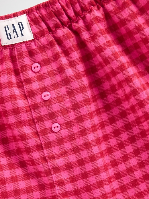 kinder-pyjama-boxershorts aus recyceltem flanell