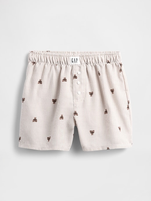 kinder-pyjama-boxershorts aus recyceltem flanell