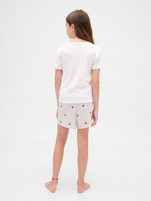 kinder-pyjama-boxershorts aus recyceltem flanell