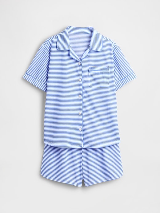 kinder-pyjama-shorts-set aus recycelten materialien