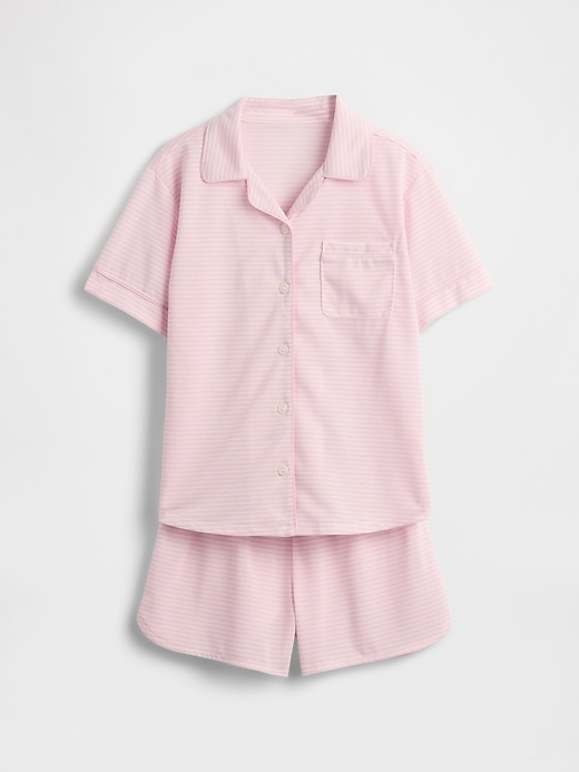 kinder-pyjama-shorts-set aus recycelten materialien