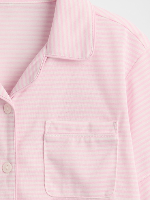 kinder-pyjama-shorts-set aus recycelten materialien