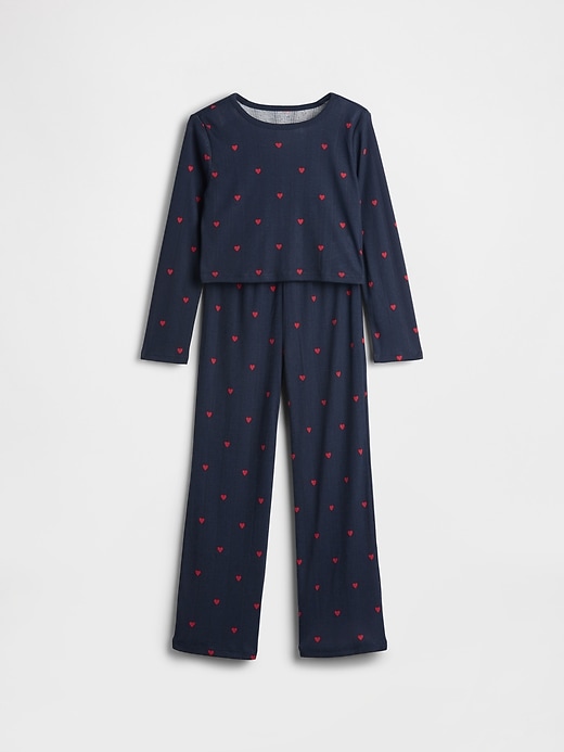 kinder-pyjama-set aus recyceltem pointelle