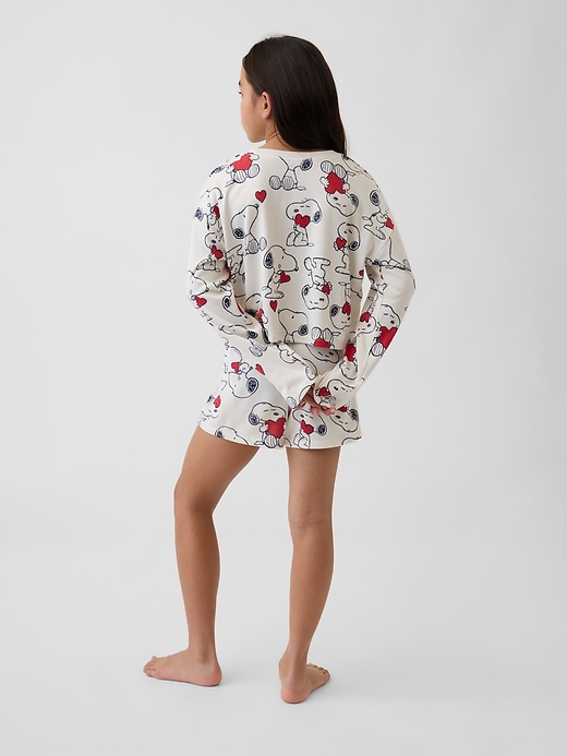 snoopy pyjama-shorts-set aus recyceltem material für kinder