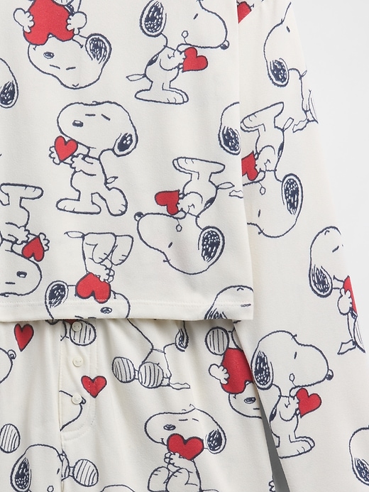 snoopy pyjama-shorts-set aus recyceltem material für kinder