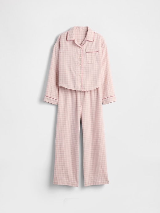 kinder-pyjama-set aus recyceltem flanell