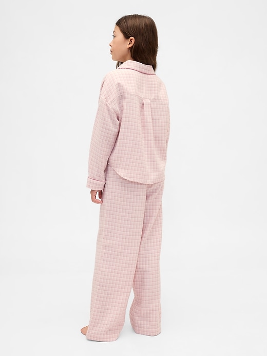kinder-pyjama-set aus recyceltem flanell