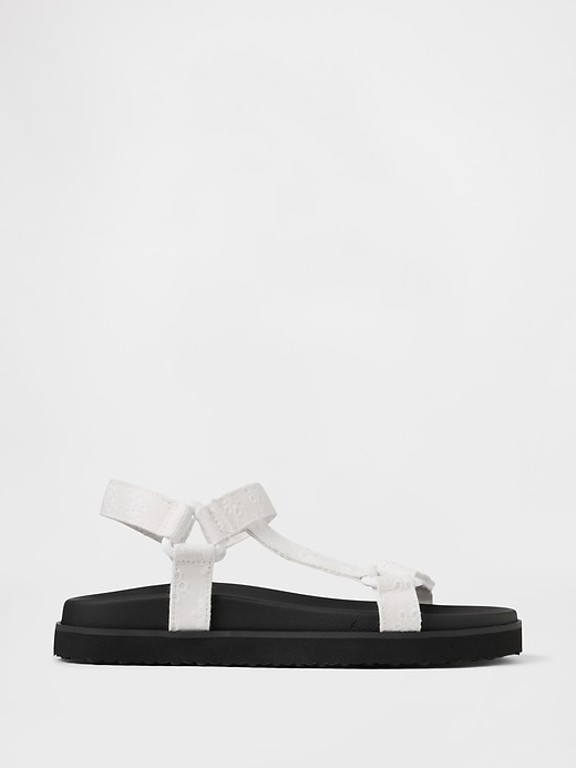 kinder-sandalen aus canvas mit riemen