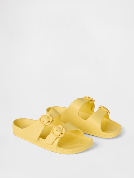 eva-sandalen für kinder mit blumenschnalle