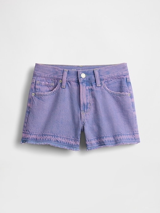 kinder-jeansshorts mit niedrigem bund