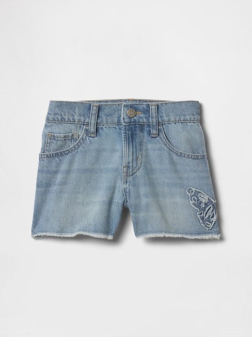 kinder-jeansshorts mit niedrigem bund