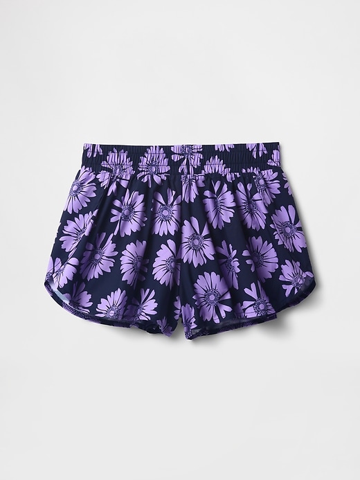 schnelltrocknende laufshorts für kinder mit schmetterlingsaum