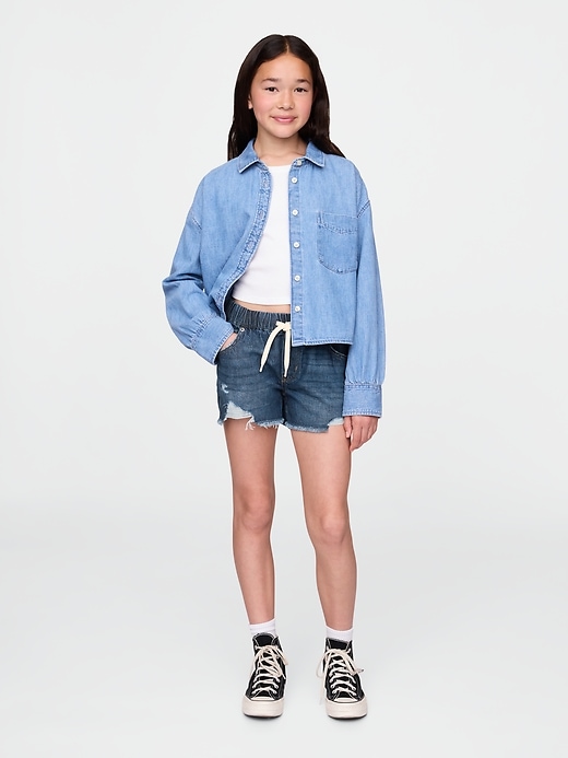 kinder-jeansshorts mit niedrigem bund ultraweich bequem und einfach zu tragen
