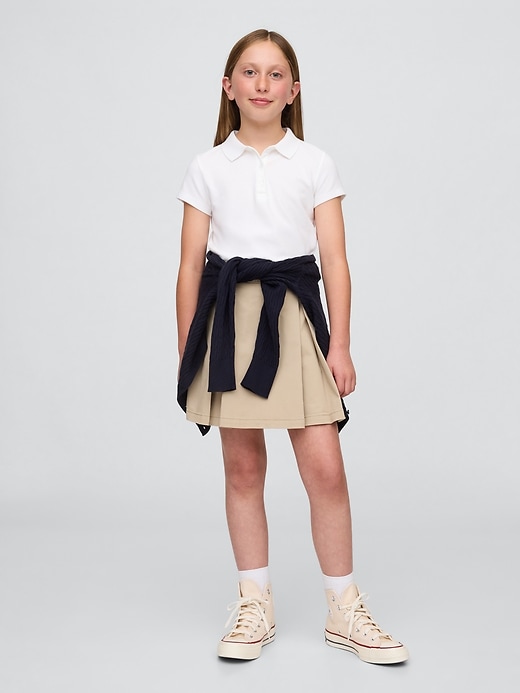 kinderuniform faltenrock khaki einfacher skort